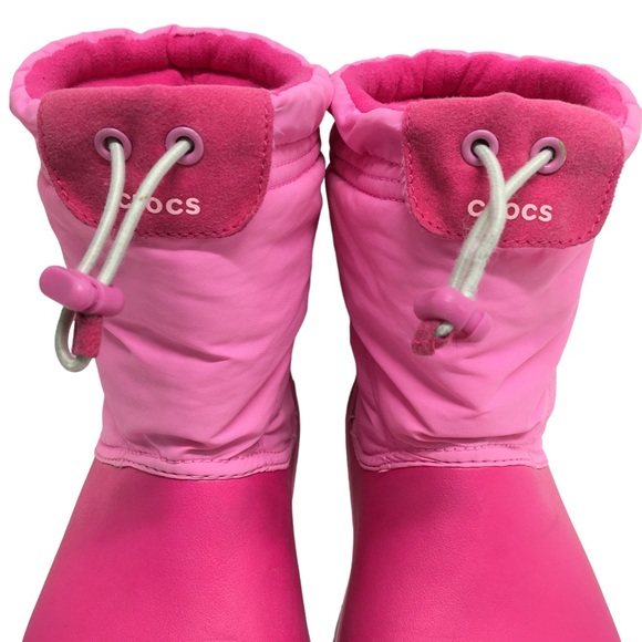 Crocs Kids' Crocband LodgePoint Pull-On Boot Pink J3 - Picture 7 of 17